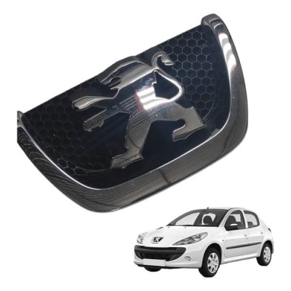 Emblema Peugeot Grade Parachoque Dianteiro 207 2007 A 2015 Cromado