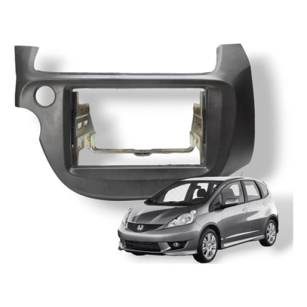 Moldura Central 2 Din Honda New Fit 2009 2014 Original