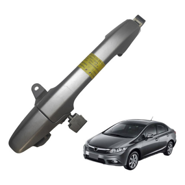 Maçaneta Externa Honda Civic 2007 2008 Trazeira Esquerda Cinza Traseira