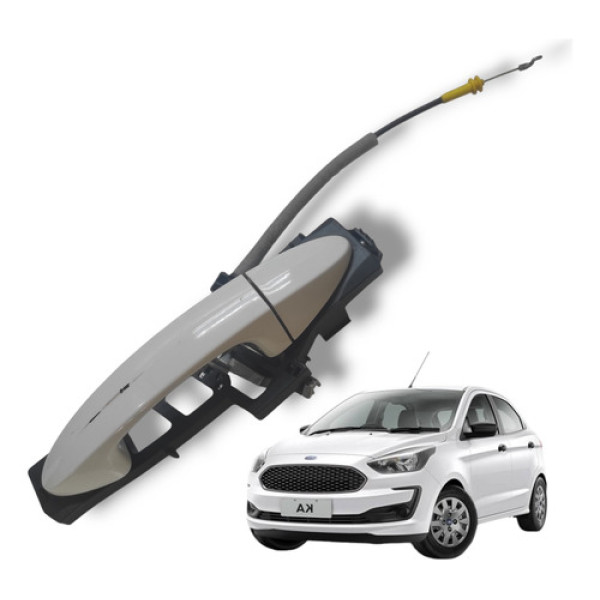 Maçaneta Externa Traseira Esquerda Ford Ka 2015 A 2020 Origi Branca Traseira
