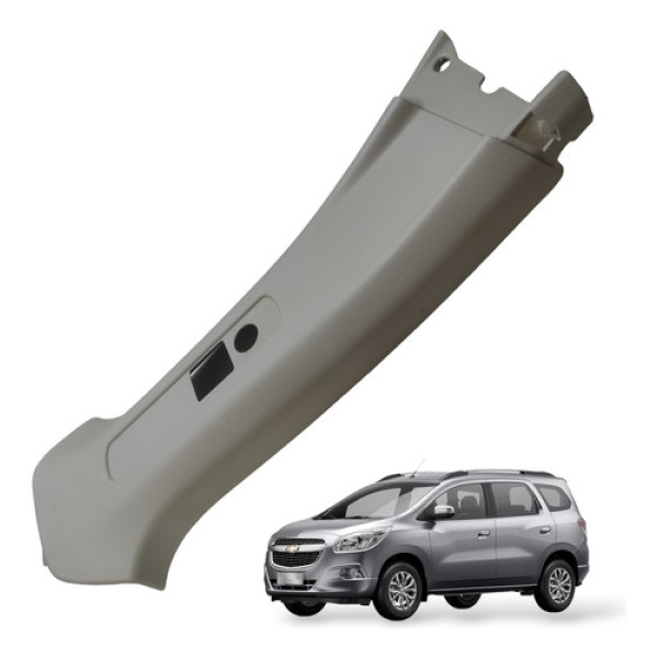 Acabamento Coluna Cinto Direito Gm Agile Spin 2008 A 2020 Cinza Claro