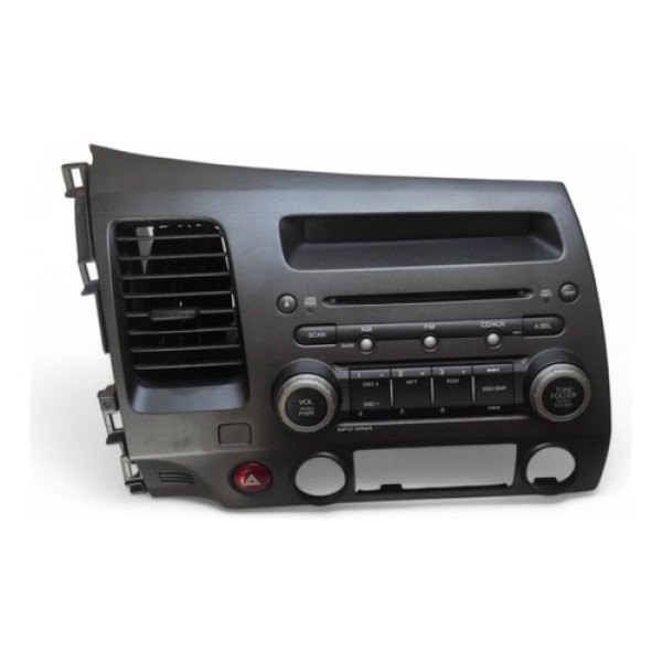 Painel Central Com Som Honda New Civic 2007 A 2011 Original 