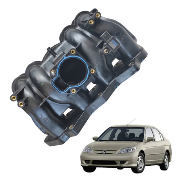 Coletor Admissão Honda Civic 1.7 16v 2001 A 2006 Original