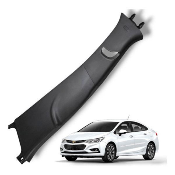 Acabamento Coluna Cinto Esquerda Cruze 2017 A 2021 84185447 Preto