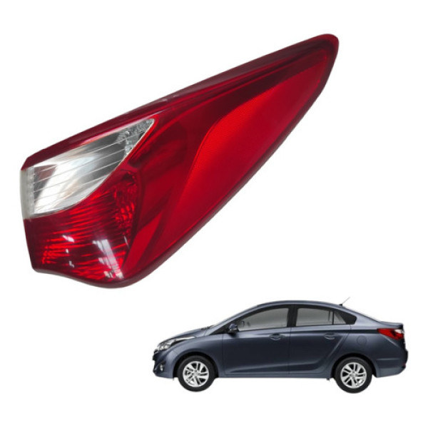 Lanterna Traseira Direita Hyundai Hb20 Sedan 2014 Direito/passageiro Vermalha E Branca
