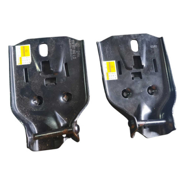 Par Suporte Fivela Cinto Traseiro Gol G3 2003 2005 Preto Preto